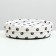 Lowcost Lyncost Round, Poplin, 40 x 40 x 12 cm, white with paws