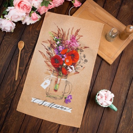 Kitchen towel "From March 8" 34*60 cm
