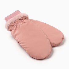 Women's mittens minku, pink color, 25 cm