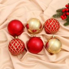 Set of balls plastic D-8 cm, 6 pcs 