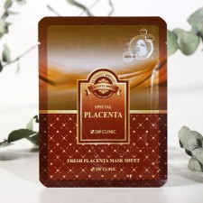 Fabric face mask with 3W Clinic Fresh Placenta Mask Sheet placenta extract, 23 g