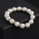 Bracelet Pearl "Bride" with rhinestones, ball No. 12, milk color, d = 5.5 cm