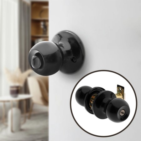 Latch 1302, with a latch, without a key, glossy black color