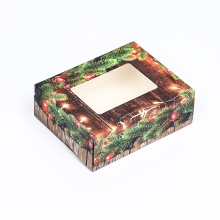 Box a gift New Year's folding "lights", 10 x 8 x 3.5 cm.-1