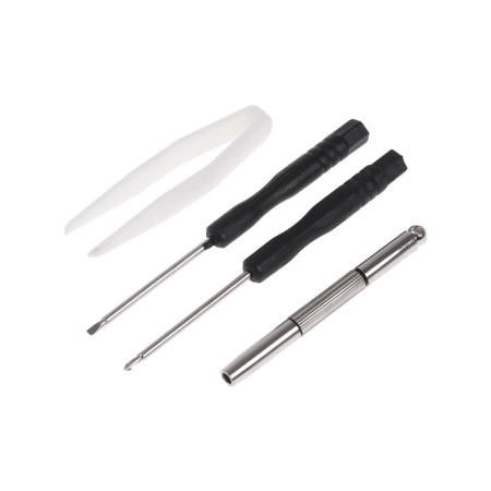 A set of tools for repairing glasses, 150 screws, pads, 3 screwdrivers, forceps, napkin