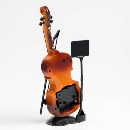 Clock - alarm clock "Trushing with a puppeter", discrete move, d -6.5 cm, 17 x 10 cm, aa-1