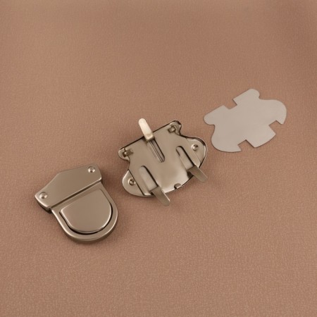 Bag -clamp, matte, 5.5 × 5.5 cm, pearl silver color-3