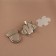Bag -clamp, matte, 5.5 × 5.5 cm, pearl silver color