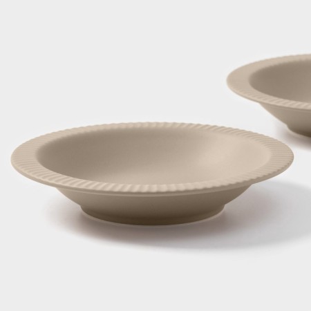 Magistro jarwah lausanne plates, 550 ml, 21.3 × 4 cm, deep, set 2 pcs, porcelain, beige-2