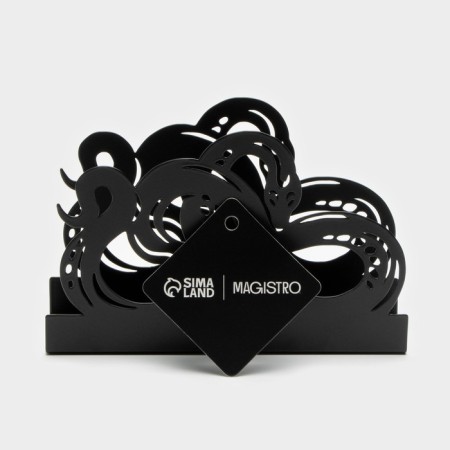 Magistro napkin "Snake", 14 × 4 × 9 cm, black color-4