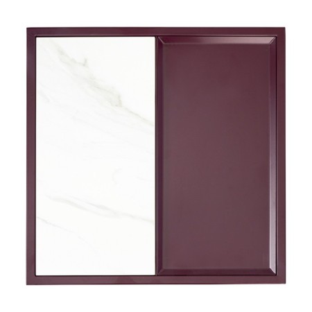 Coffee mayen table, 450 × 450 × 550 mm, white / plum color-5