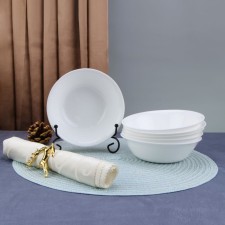 Arya Home Globe salad bowl, 6 pcs, white color