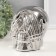 Souvenir ceramics "Skull with tassels in front" silver 13.5x14x15 cm