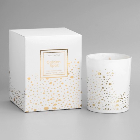 Aromatic candle "Golden Spot", an elderberry and grapefruit, a white glass-2