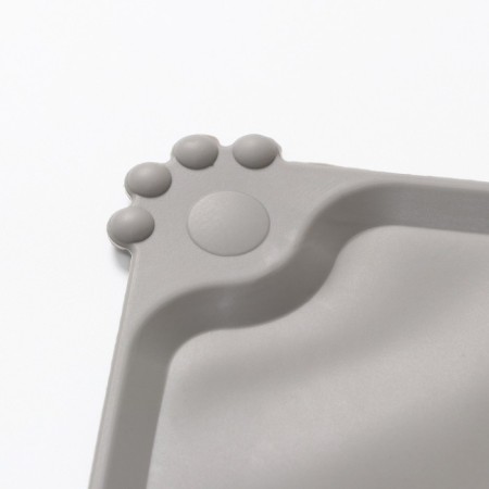 Silicone rug for a bowl, 47 x 30 cm, gray-3