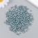 Glass beads 6/0 "gray-turquoise" metallic 450 g