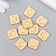 Decor for creativity Plastic "Smiley in a square" yellow, gold 0.3x1.8x1.8 cm