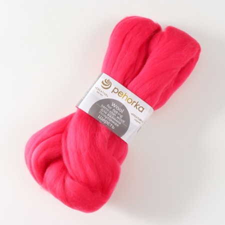 Fasting wool 100% half-toned wool 50g (158 pinkalin)-1