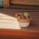 Basket for storage of manual weaving, 27 × 20 × 15 cm, with handles, reeds, cotton