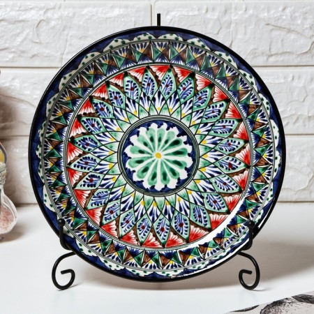 Largan Rishtan ceramics "Patterns", 25 cm, blue-1