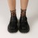 Carnival accessory, socks, black in polka dots