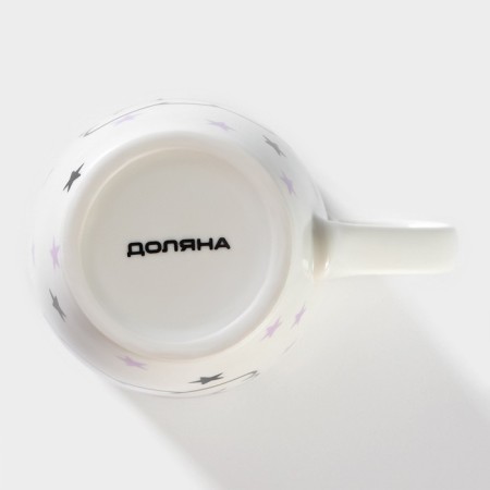 Porcelain share mug "Princess", 350 ml, white color-3