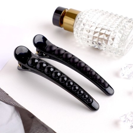 Hair clip "beads" 10.5 cm, black-2