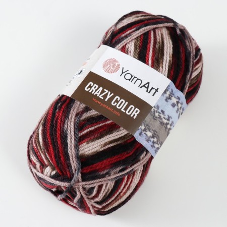 Yarn "Crazy Color" 25% wool, 75% acrylic 260m/100g (156)-1