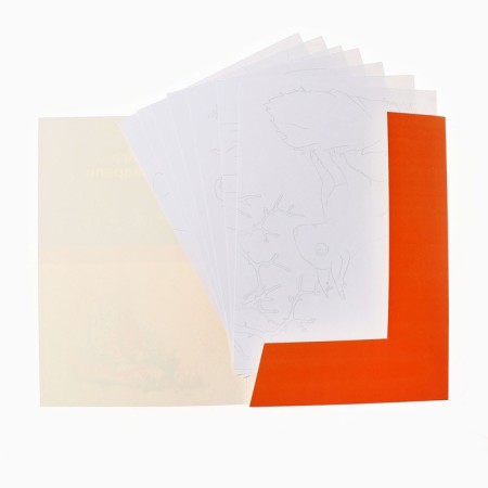 A4 watercolor paper, 10 sheets "Animals", 180 g/m2, in the folder-4