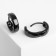Road earrings "Neo", d = 1.4 cm, black color