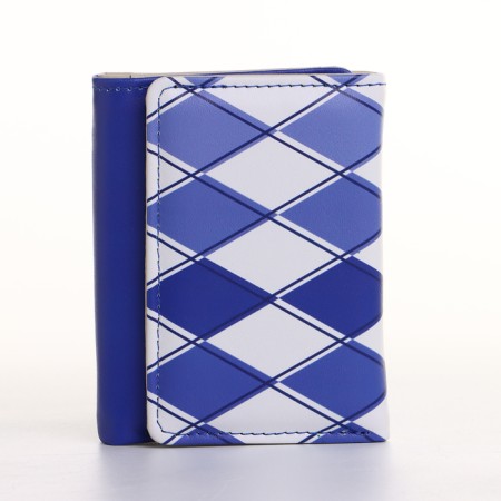 Women's wallet on the button, blue color-2