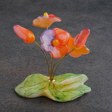 Souvenir "Bouquet", 5 flowers, with painting-2