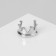 Earring "Kaff" Crown, color silver