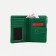 Women's wallet on the button, green color