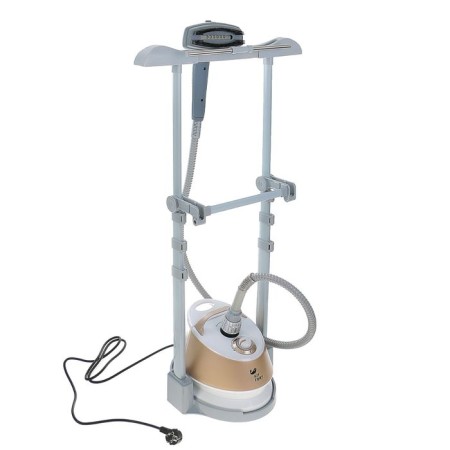 KitFort KT-913 steamer. floor, 2000 watts, 1300 ml, 35 g/min, cord 1.9 m, white-beige