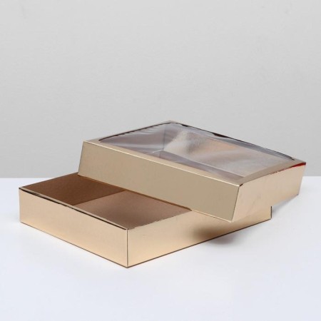 Box the team, cover is, with a window, gold, 37 x 32 x 7 cm-2