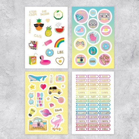Stickerbook "Tune in to the Positive", 8 sheets, 14 x 21 cm-1