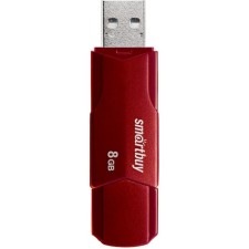 Flash drive Smartbuy 8GBCLU-BG, 8 GB, USB2.0, Thu up to 25 MB/s, PBU up to 15 MB/s, dark red