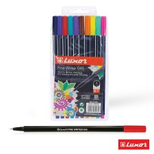 A set of capillary pens 10 colors Luxor, Fine Writer 045, 0.8 mm, euro suspension