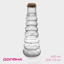 Glass bottle for sauces and oil with a cork lid of the Parfa. Harmony 