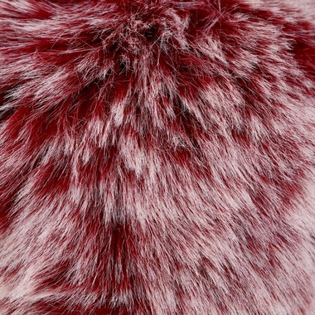 Pompon Artificial fur "Bordeen with white tips" d = 9 cm-1