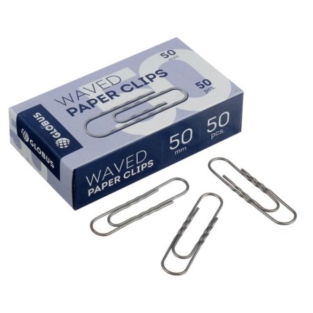 Office clerk Globus, 50 pcs., 50 mm, without coating, corrugated-2