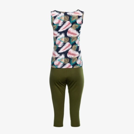 Female set (T -shirt, Bridges), Khaki color, size 44-7