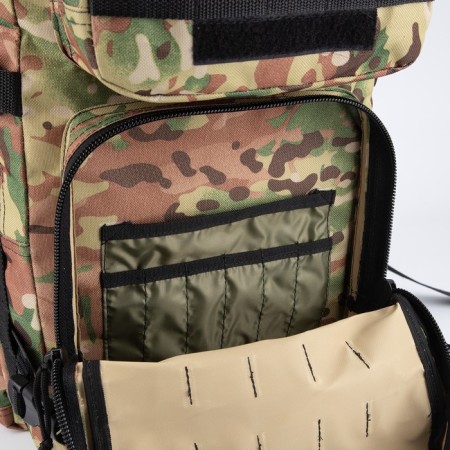 Tactical backpack, TAIF, 40 l, lightning department, 3 outer pockets, camouflage color/beige-5