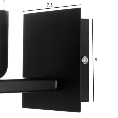Sconces "man" E27 40W black 11x20x17 cm-5