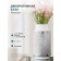 Decorative vase "Contrast", 14 × 14 × 30 cm, white color with silver