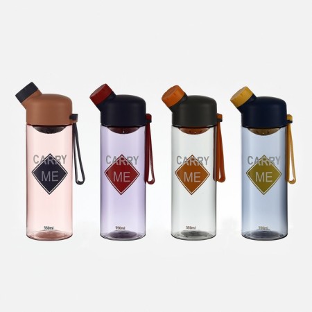 Water bottle, 550 ml, 22.5 x 6.7 cm, sieve, mix