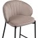 Stool Barny Neil Metal/velor, Black/Latte 58x45x92 cm