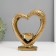 Ceramics candlestick on 1 candle "Heart on the stand" d = 4 cm gold 17x5.5x19.5 cm