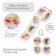 Stick paper "Flower watercolor" d = 3.8 cm 252 pcs in the roll